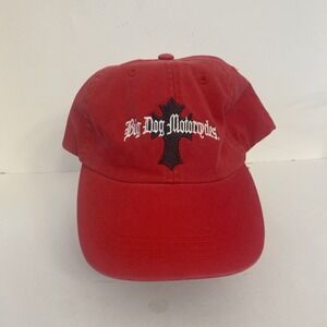 NEW BIG DOG MOTORCYCLES RED HAT ADJUSTABLE